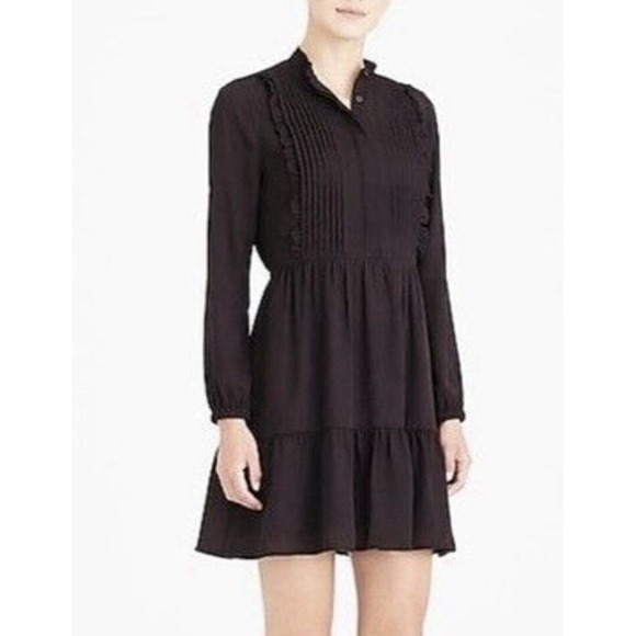 J.CREW Dresses & Skirts - J Crew Mercantile Women's Black Pintucked Bodice Tiered Dress Prairie Size 0